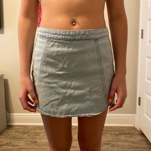 Light blue jean skirt